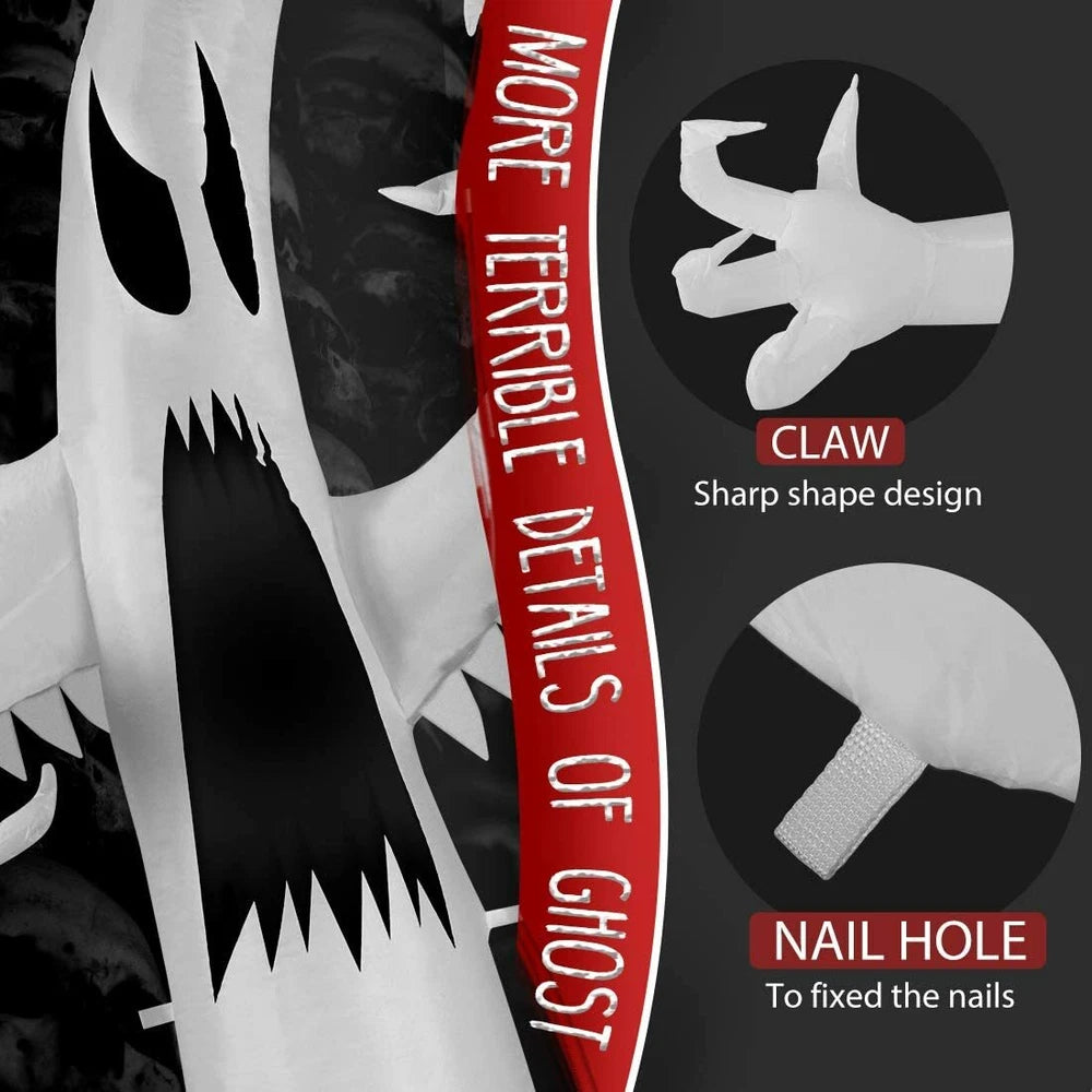 Inflatable Ghost Decoration with Colorful LED Lights