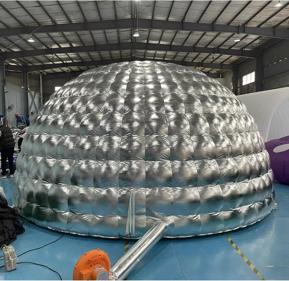 Aufblasbares Iglu-Kuppelzelt mit LED-Licht für Party oder Hochzeit