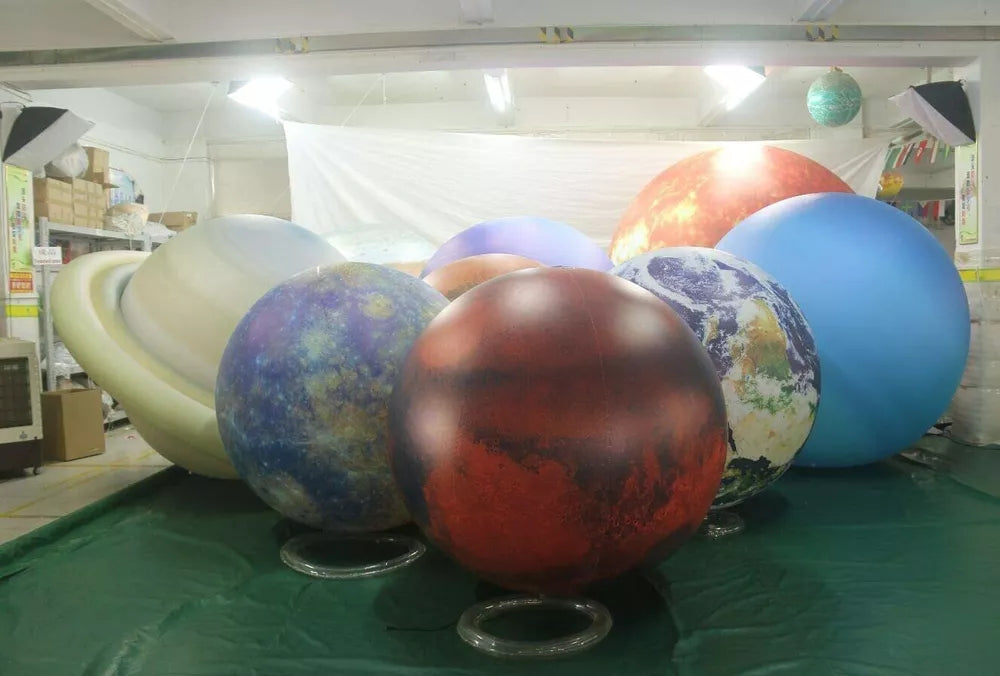 Aufblasbare Planeten Sonnensystem mit LED-Lichtern