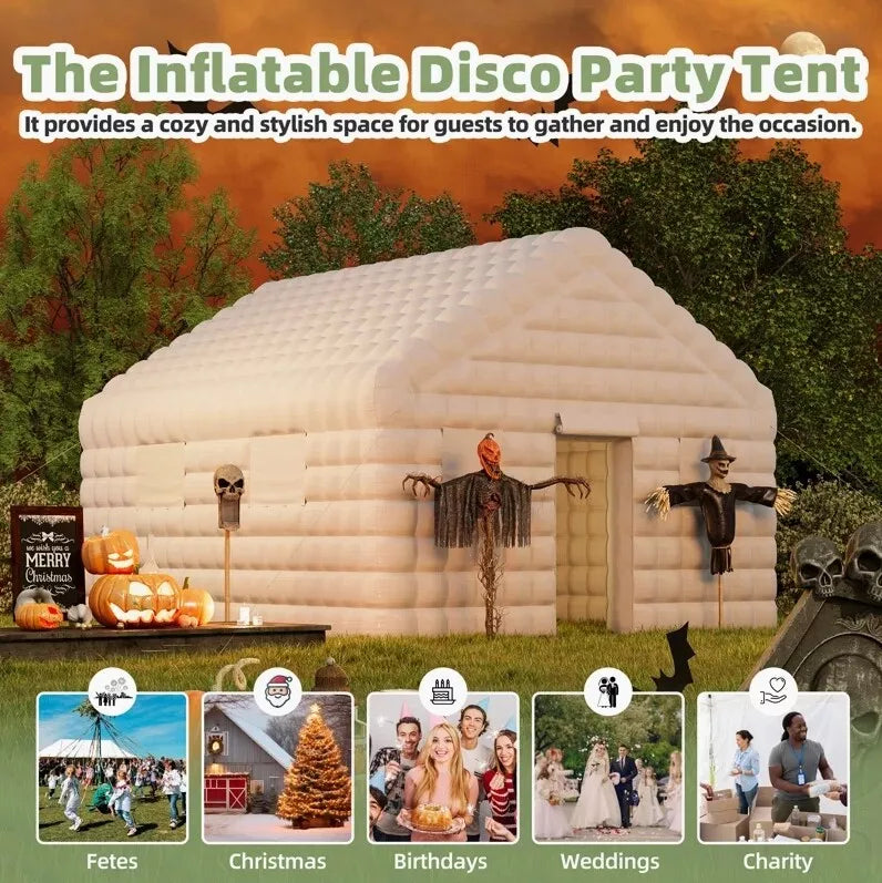 16x20x12ft White Inflatable Nightclub Tent Outdoor for Disco Party