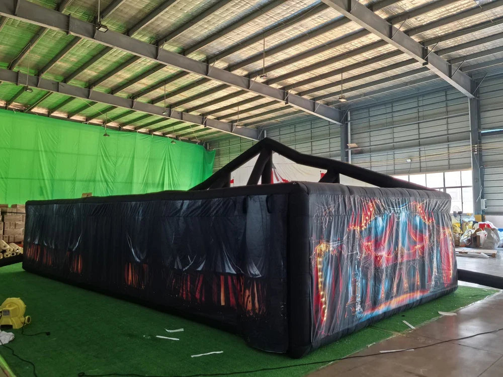 Full Print Inflatable Haunted House Maze Game