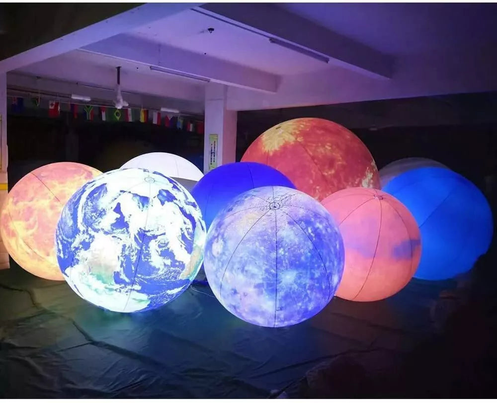 Inflatable Planets Solar System with LED Lights
