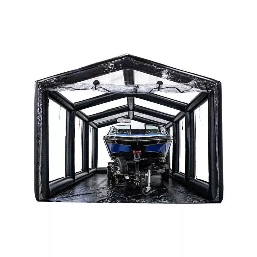 Tente de garage gonflable noire pour voiture