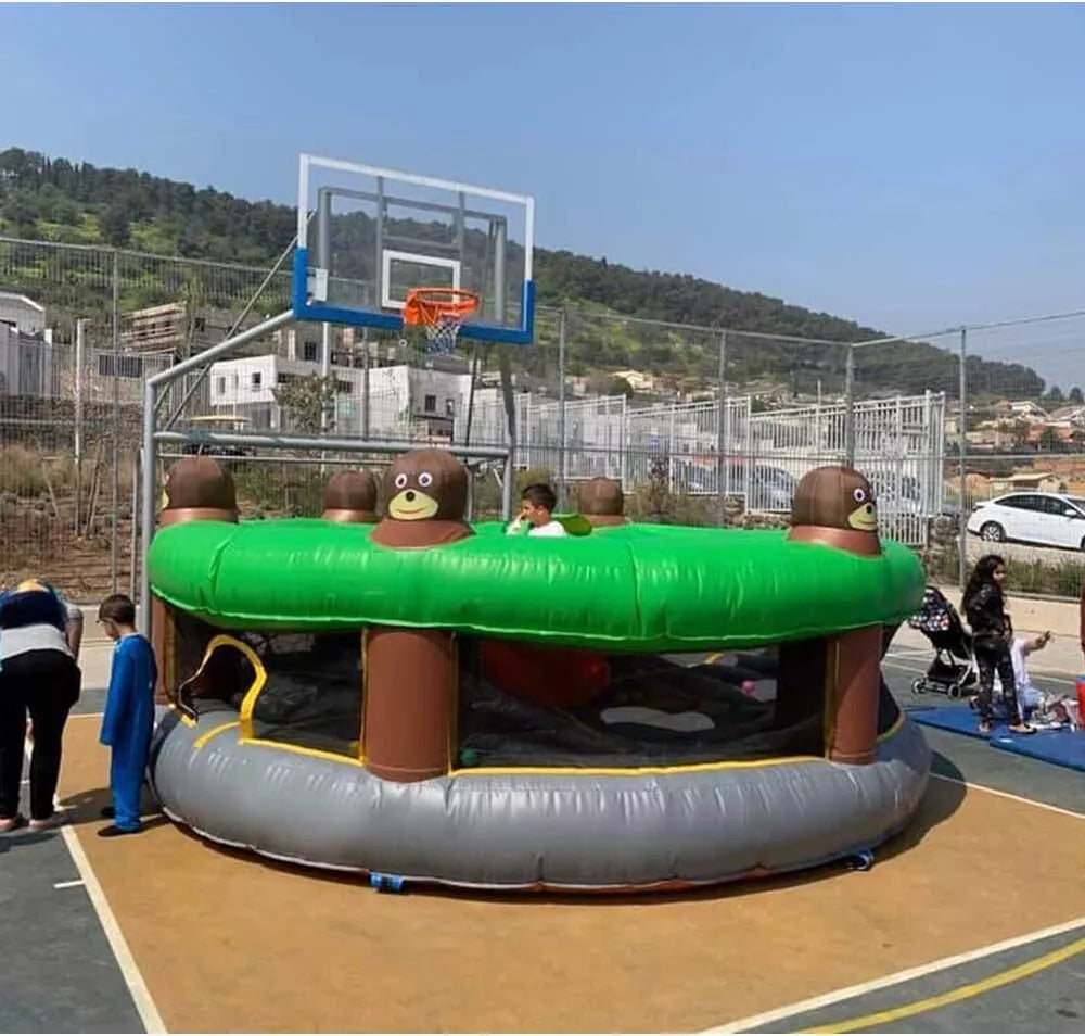 Jeu interactif gonflable géant de 1,80 m, Whack-A-Mole, avec soufflerie