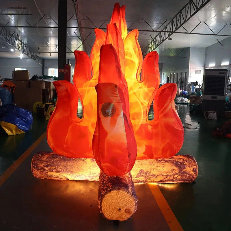 Inflatable Fire Decor with LED Light
