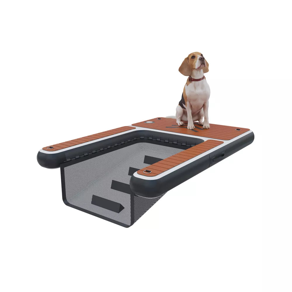 Inflatable Dog Ramp Dock Platform with Non-Slip EVA Foam