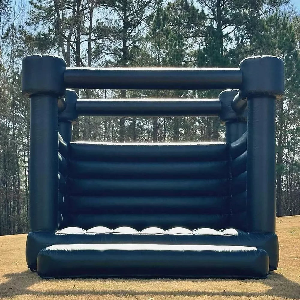 Castillo Inflable Negro para Fiestas Oscuras de Boda