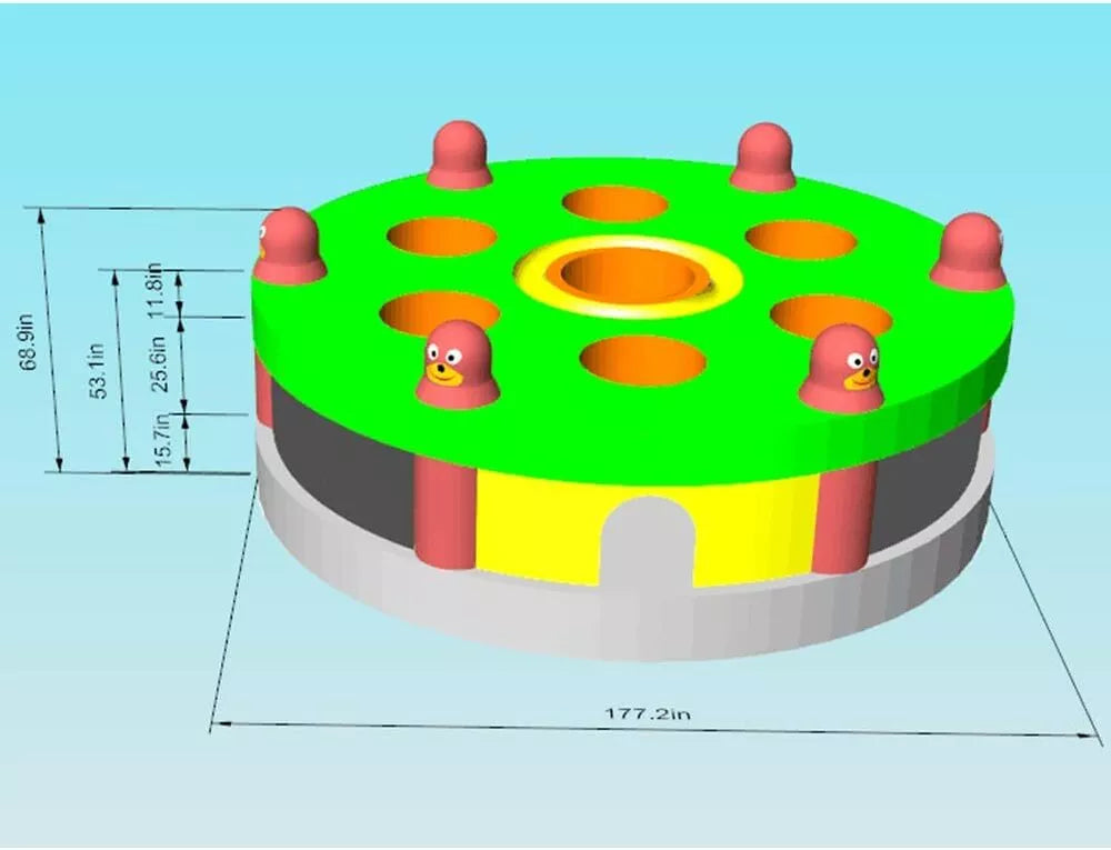 Jeu interactif gonflable géant de 1,80 m, Whack-A-Mole, avec soufflerie