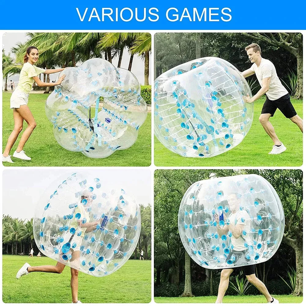 Bola de Bumper Inflable 1.2/1.5m Juego de Fútbol Burbuja para Niños y Adultos