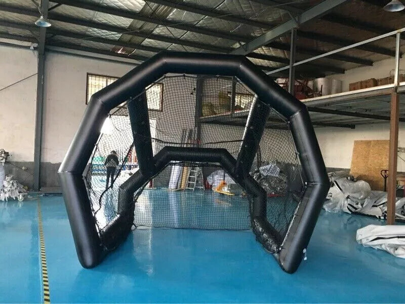 Cage de bateo de béisbol inflable de 11.5 pies para golf en el patio trasero con soplador de 110V