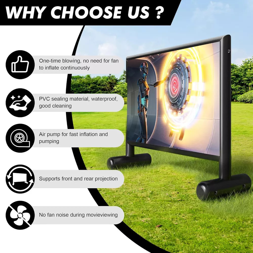 Aufblasbare Projektionsleinwand 16FT Outdoor Luftdichtes Design