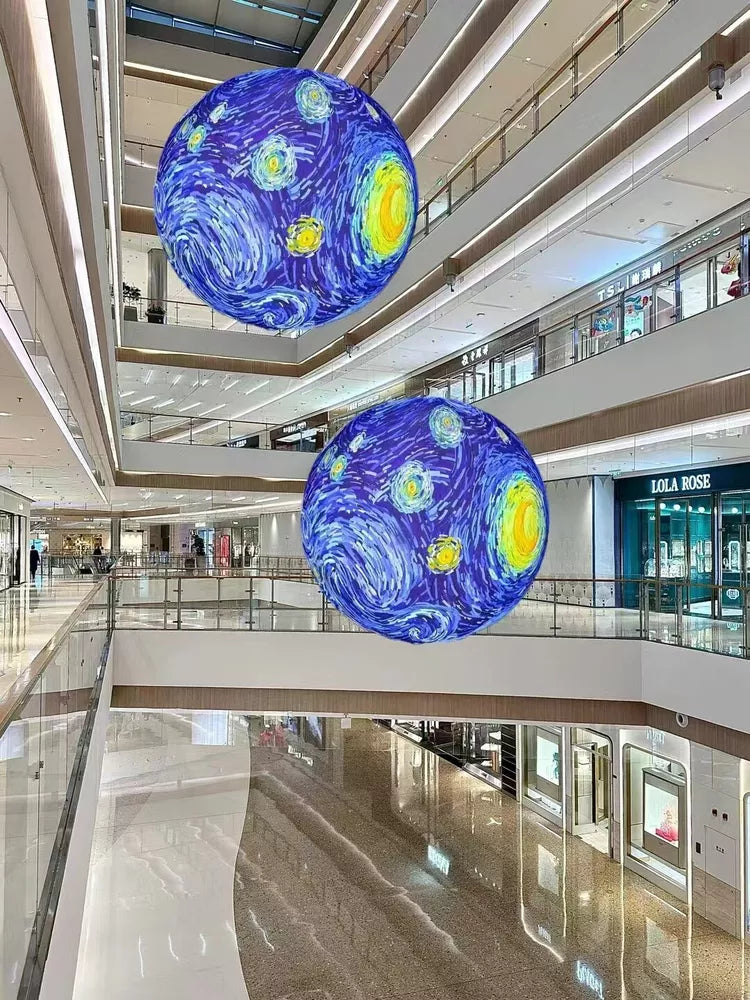 Inflatable Solar System Planets with LED Lighting