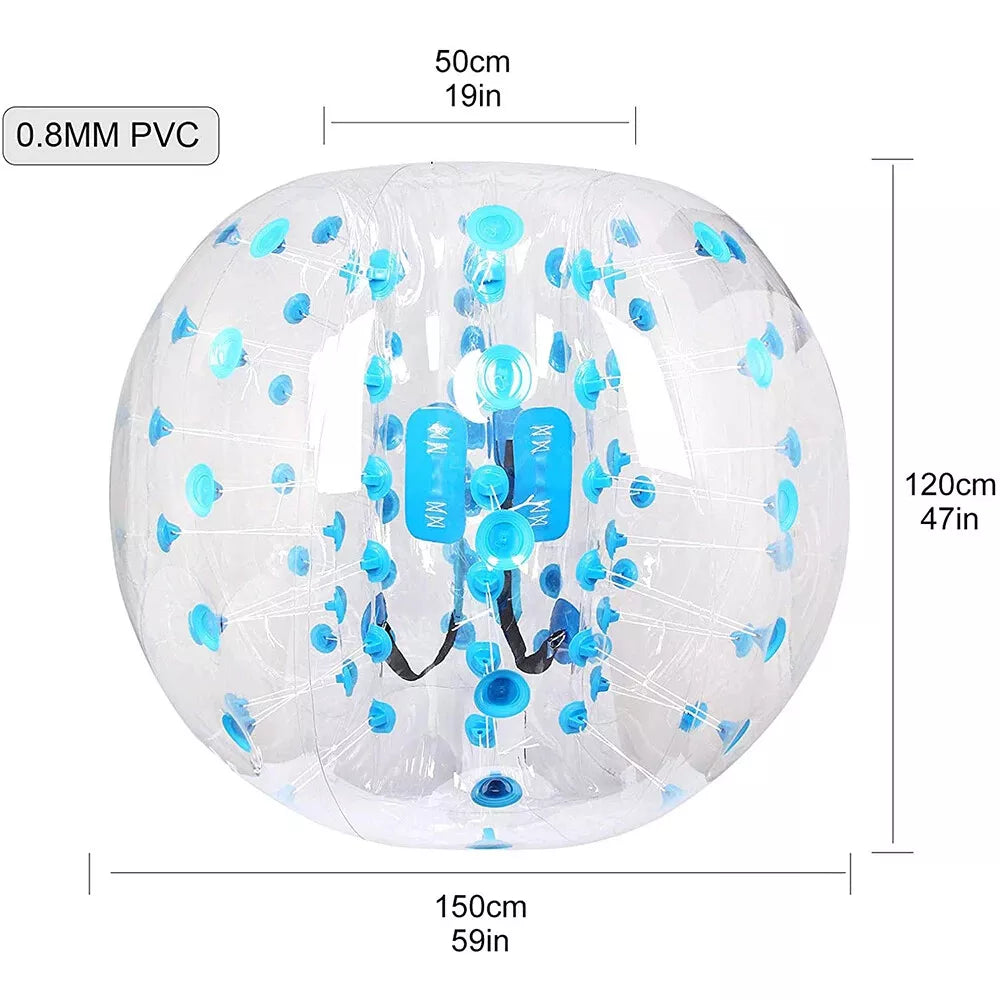 Bola de Bumper Inflable 1.2/1.5m Juego de Fútbol Burbuja para Niños y Adultos