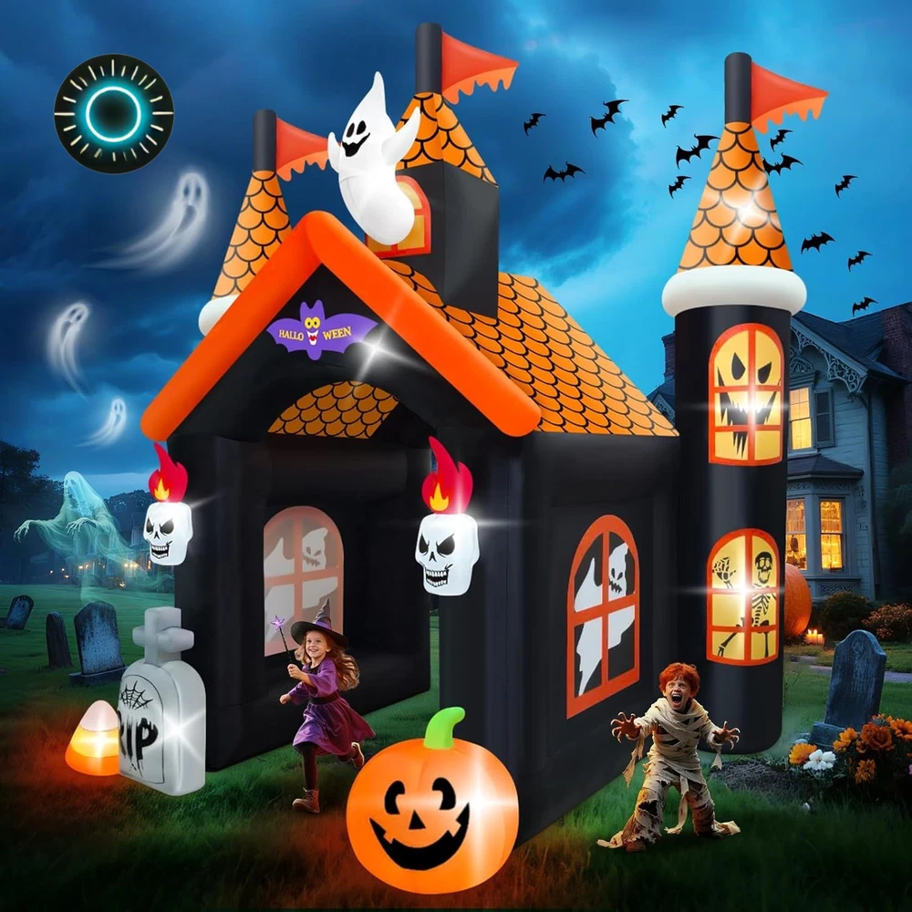 Inflatable Haunted Ghost Tunnel Yard Décor with LED