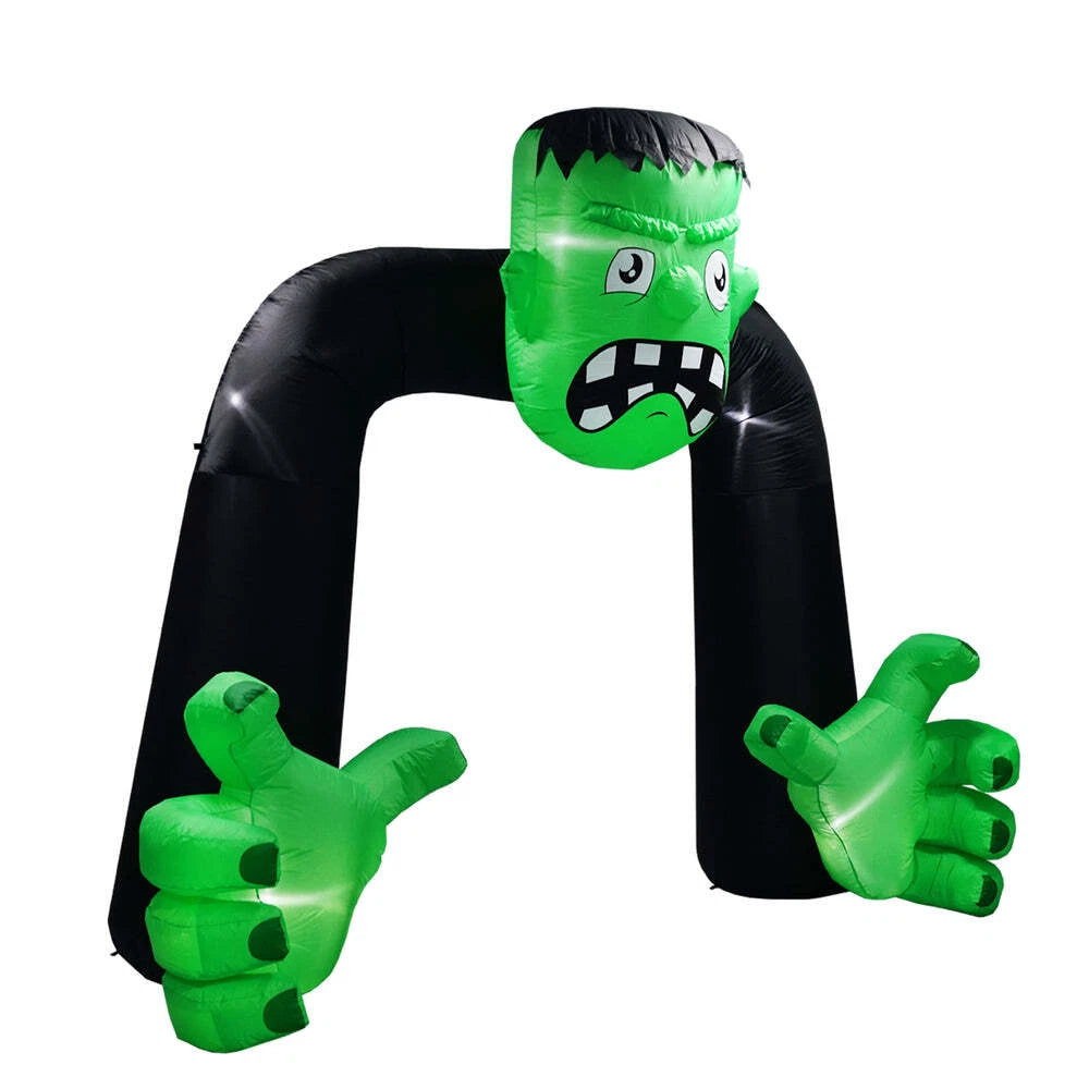 Halloween Inflatable Frankenstein Archway with LED Lights