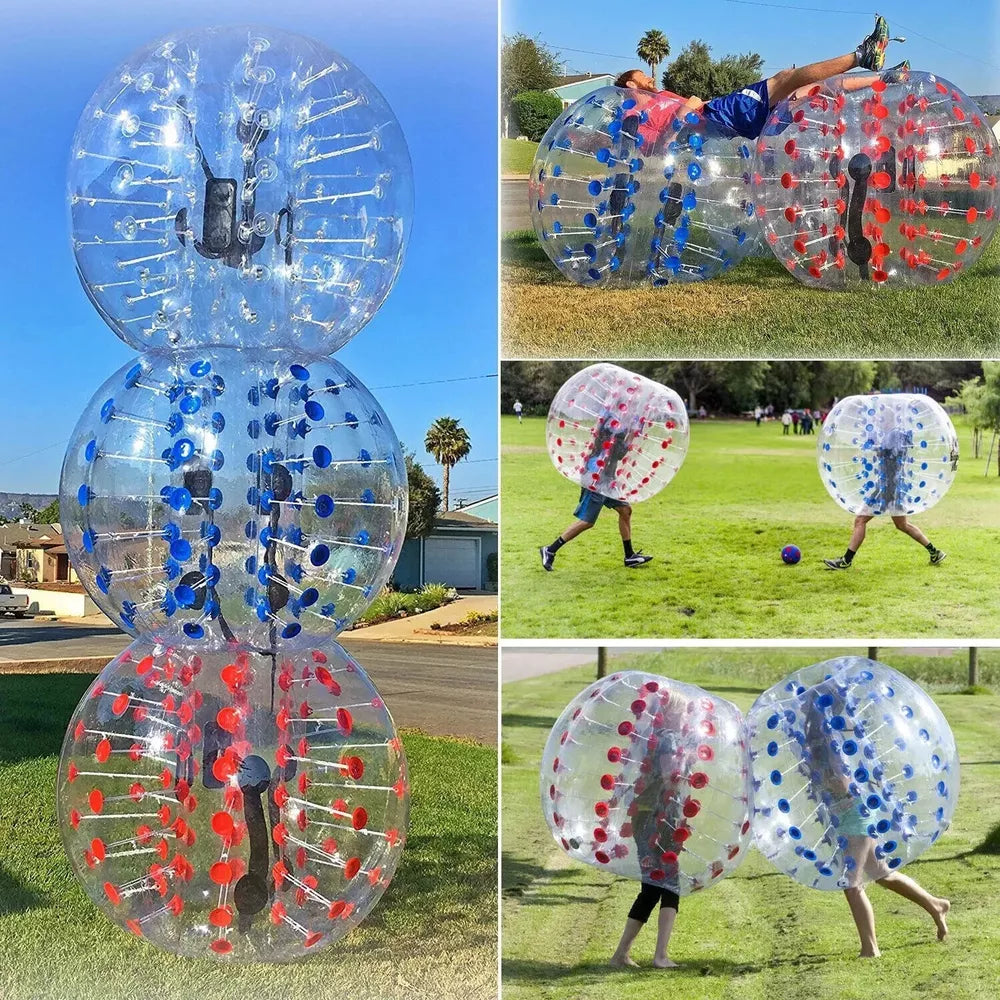 Bola de Bumper Inflable 1.2/1.5m Juego de Fútbol Burbuja para Niños y Adultos
