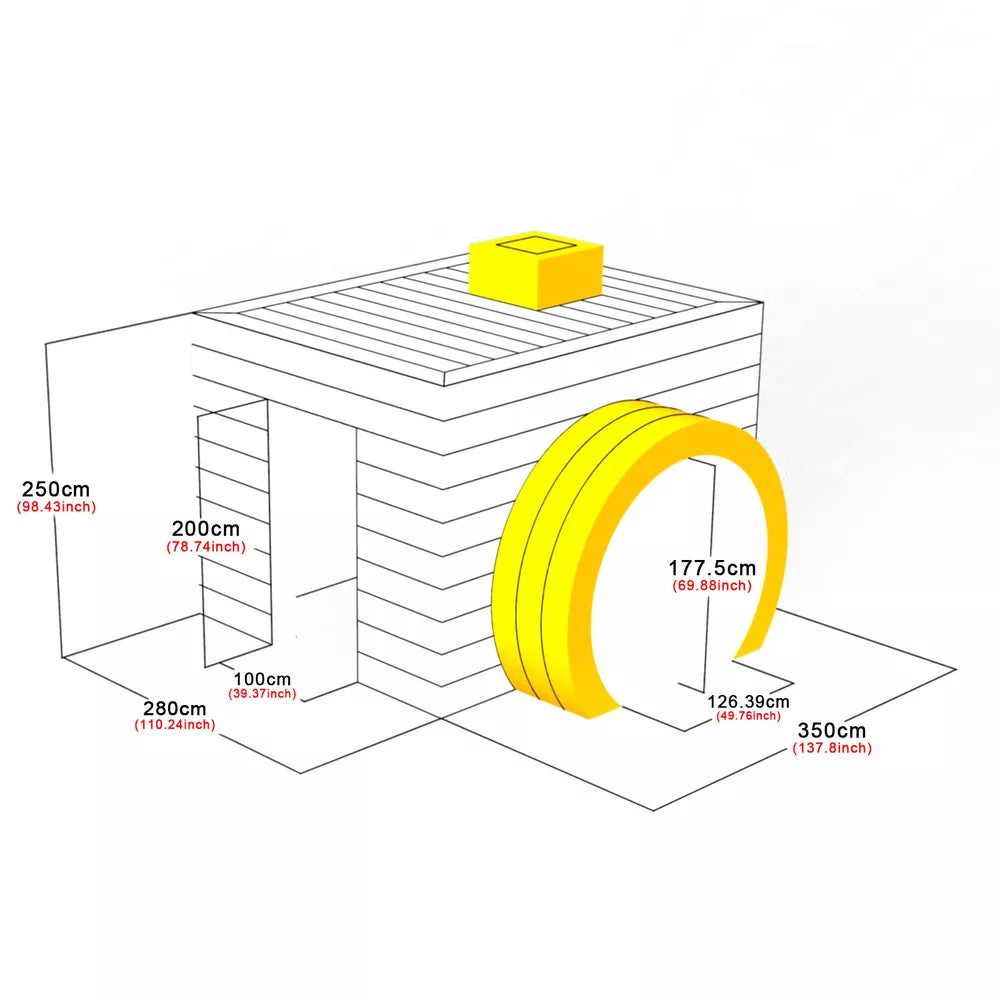 Aufblasbares LED-Fotoautomatenzelt mit eingebautem Ventilator und Beleuchtung