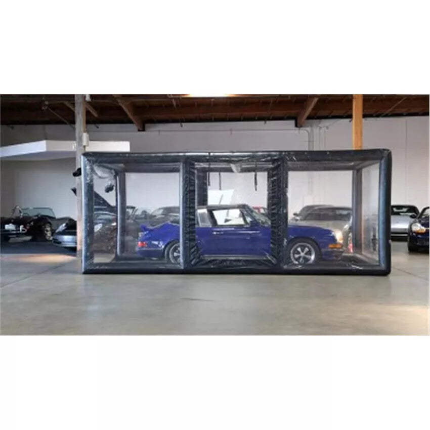 Tente de garage gonflable noire pour voiture
