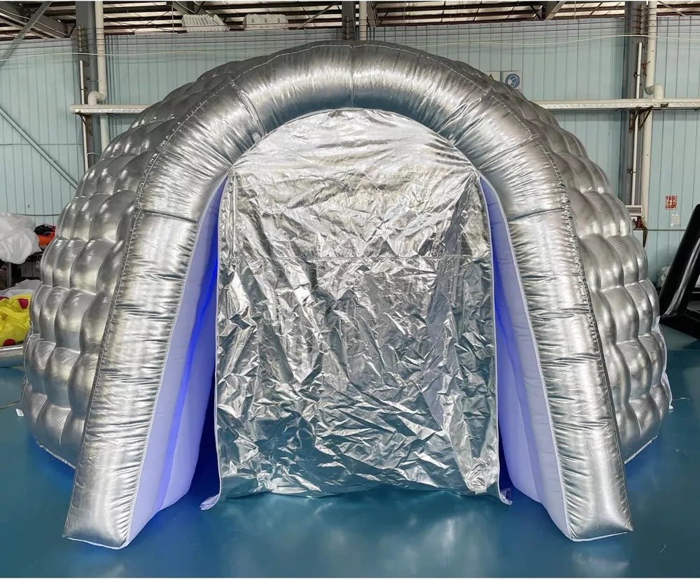 Aufblasbares Iglu-Kuppelzelt mit LED-Licht für Party oder Hochzeit