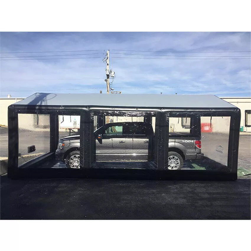 Tente de garage gonflable noire pour voiture