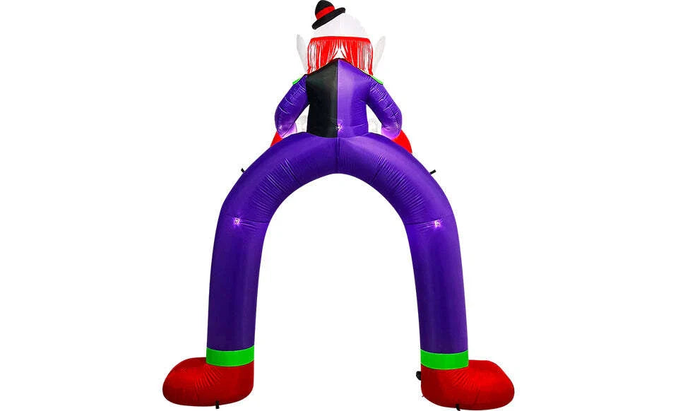 Inflatable Halloween Clown Archway with LED Lights