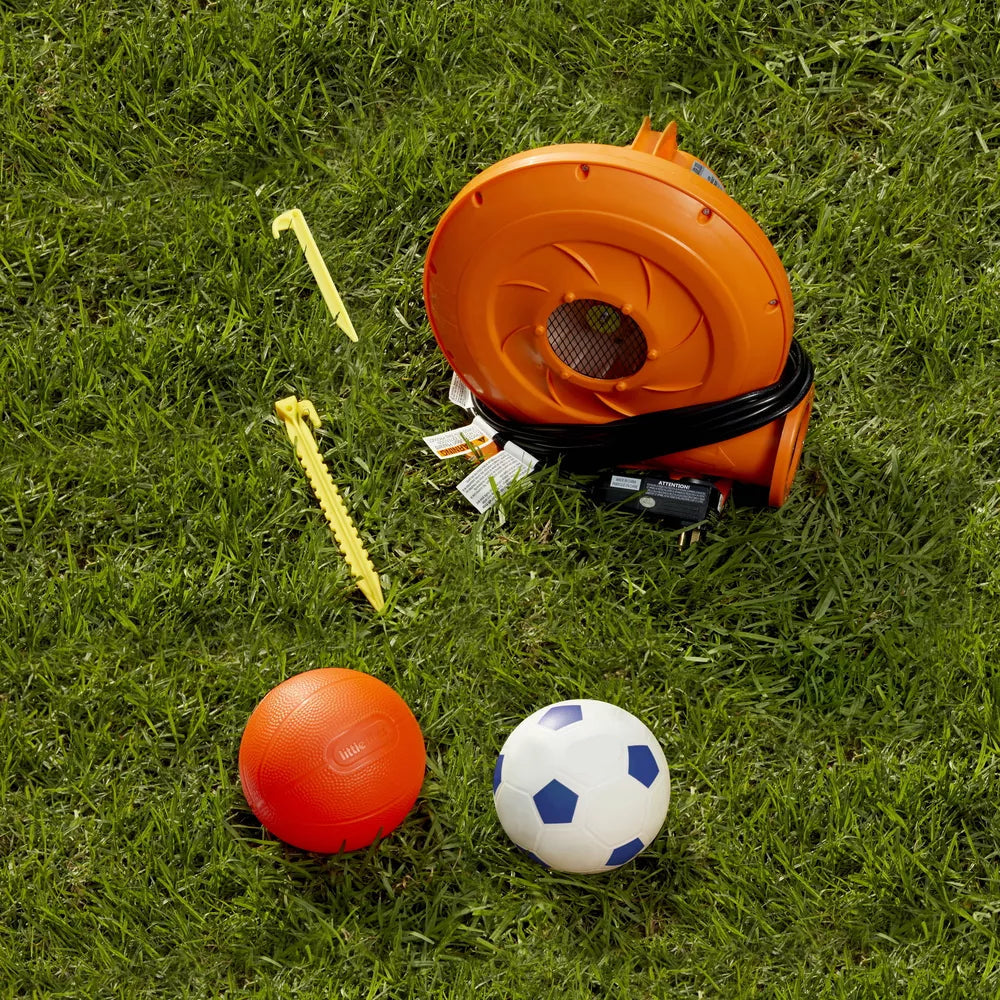 Huge Inflatable Soccer Basketball Bouncer 2-in-1 Backyard Playset