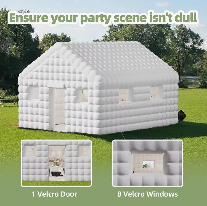 16x20x12ft White Inflatable Nightclub Tent Outdoor for Disco Party