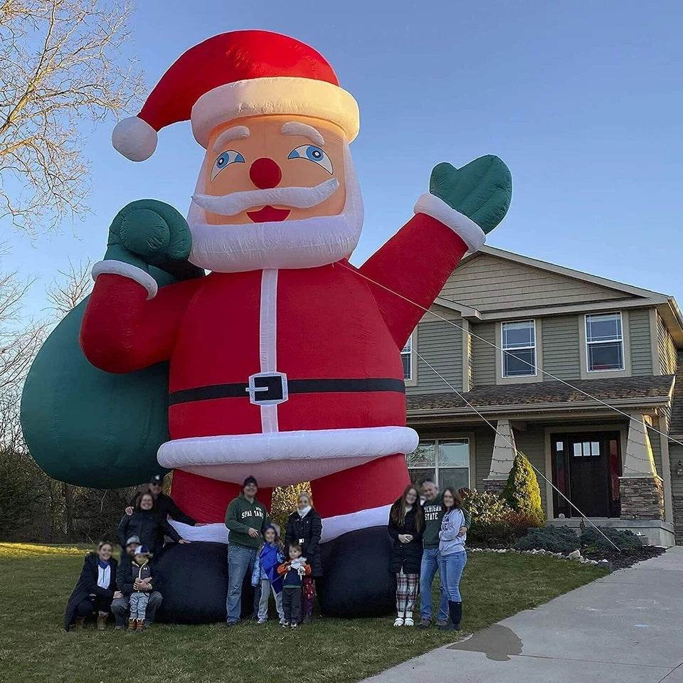 Custom Inflatable Christmas Santa Decoration LED