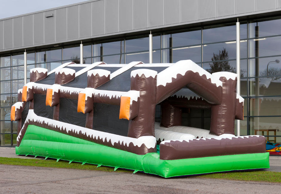 Inflatable Winter Toboggan Slide Easy Setup Outdoor