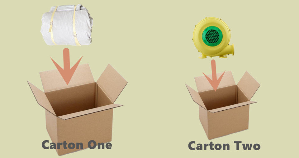 Mini White Rainbow Bounce House Fun