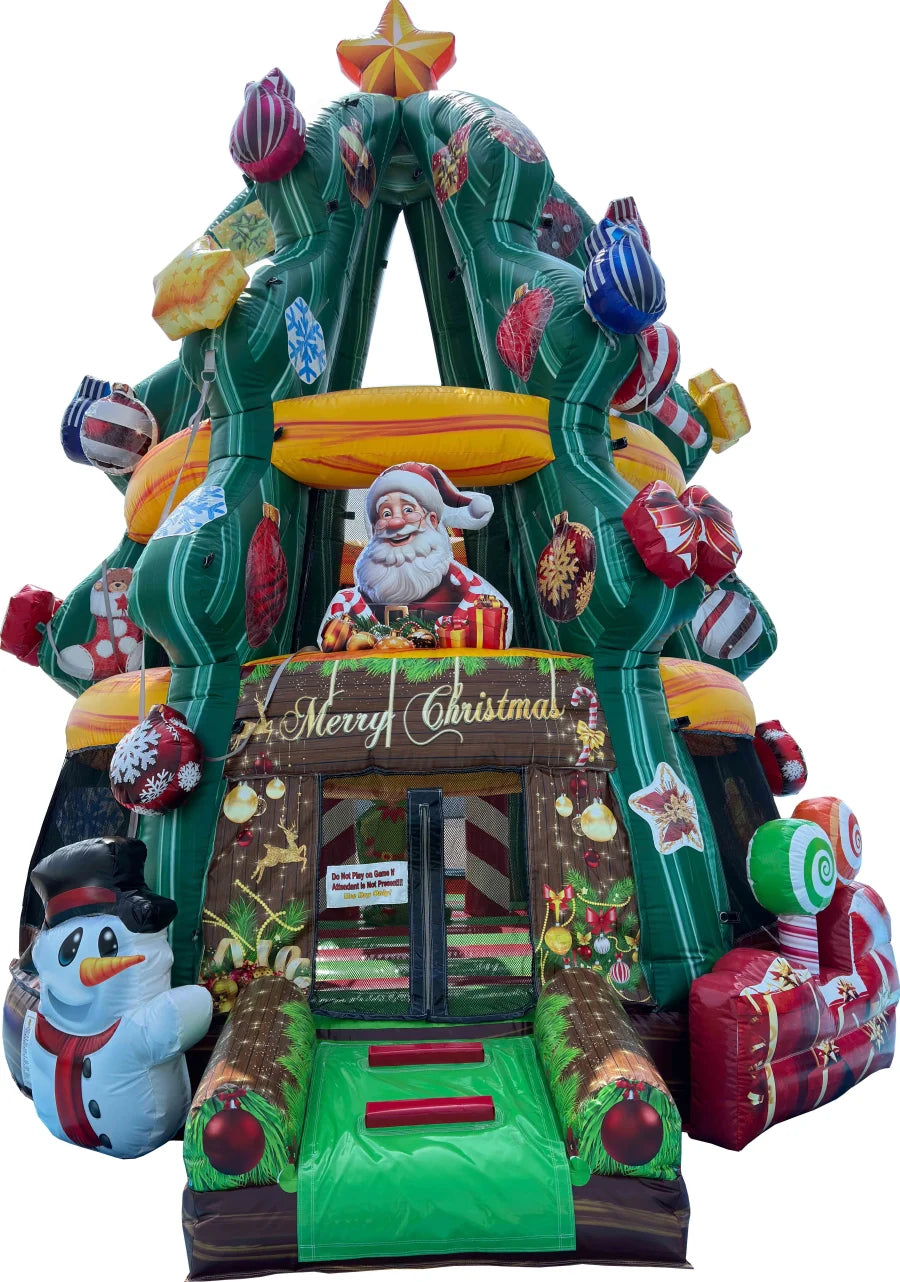 Inflatable Christmas Tree Bounce House Fun