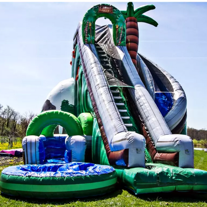 Jungle Curve Inflatable Water Slide