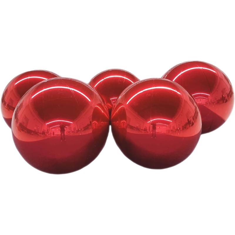 Boules à facettes gonflables Vivid Sphere rouges
