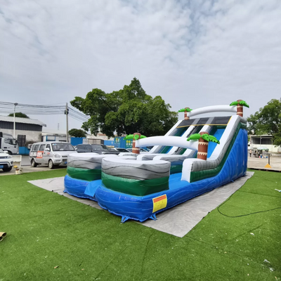 27ft Riesen-Hüpfburg-Wasserrutsche – Nasses & trockenes Outdoor-Vergnügen