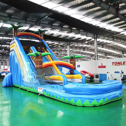 Blue Crush Inflatable Water Slide for Kids