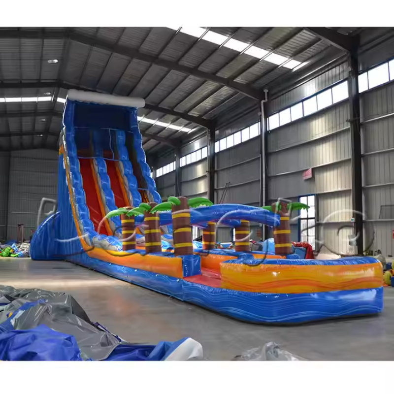 Monster Wave Blue Inflatable Slide with Pool | Got Inflatables