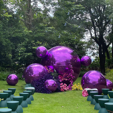Purple Glow Inflatable Mirror Balloon