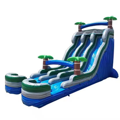 Palm Tree Double Lane Inflatable Water Slide