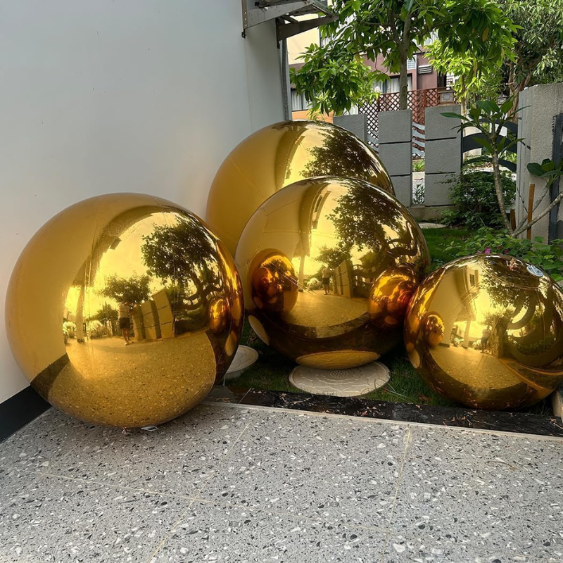 Golden Glow Inflatable Mirror Sphere
