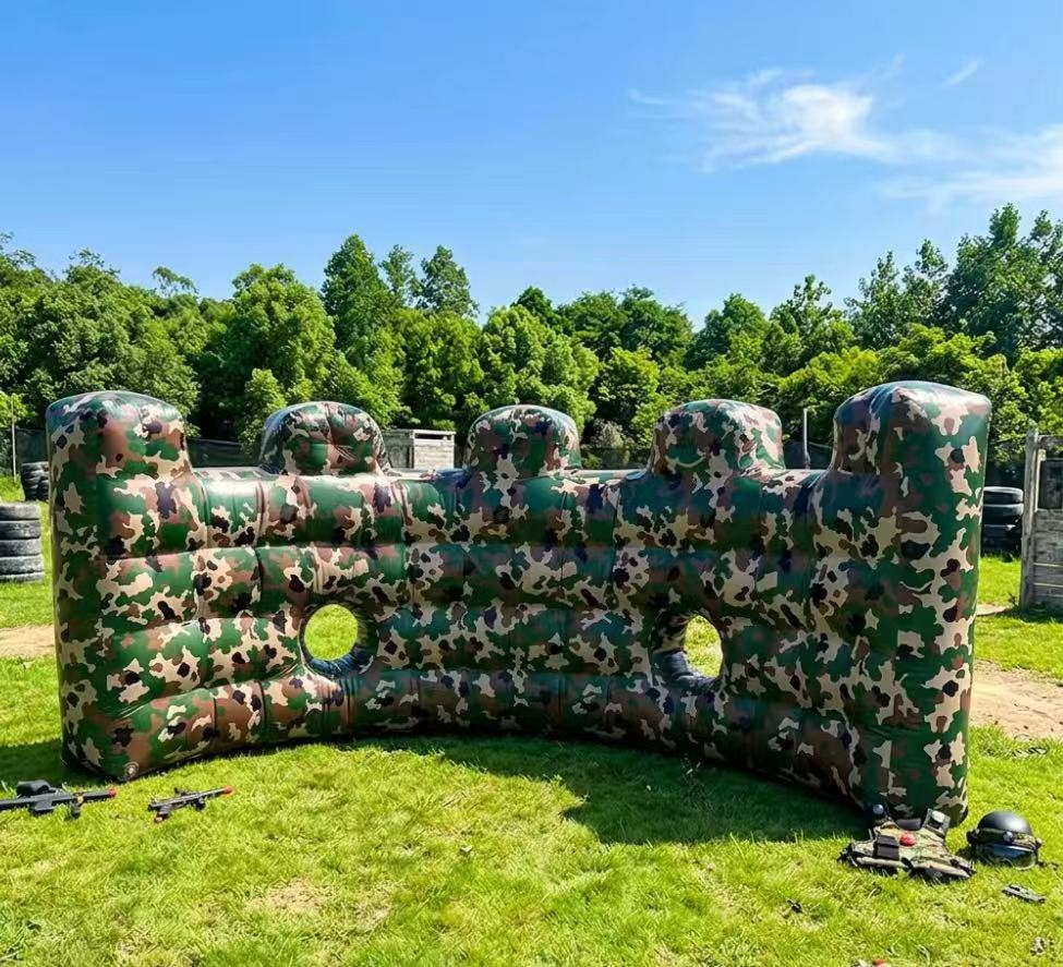 The Citadel camo castle wall bunker on the field