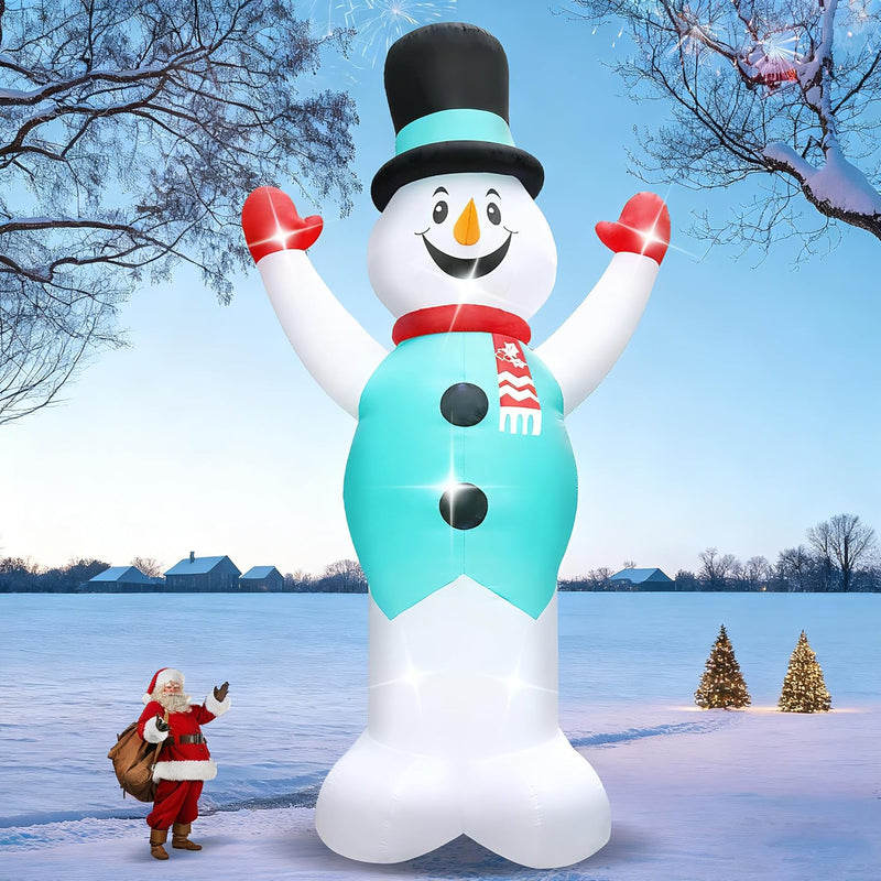 20FT Christmas Giant Inflatable Outdoor Decorations, Extra Large Blow Up Snowman Yard Decoration, Xmas Decor Build-in LED Lights for Garden Lawn Yard Porch Holiday Party