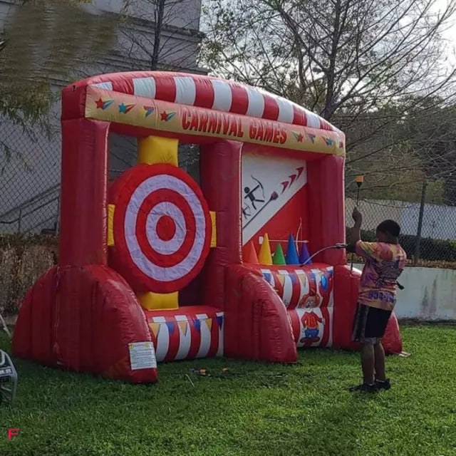 Jeux gonflables de carnaval 2 en 1 Jeu de fléchettes et de tir à l'arc