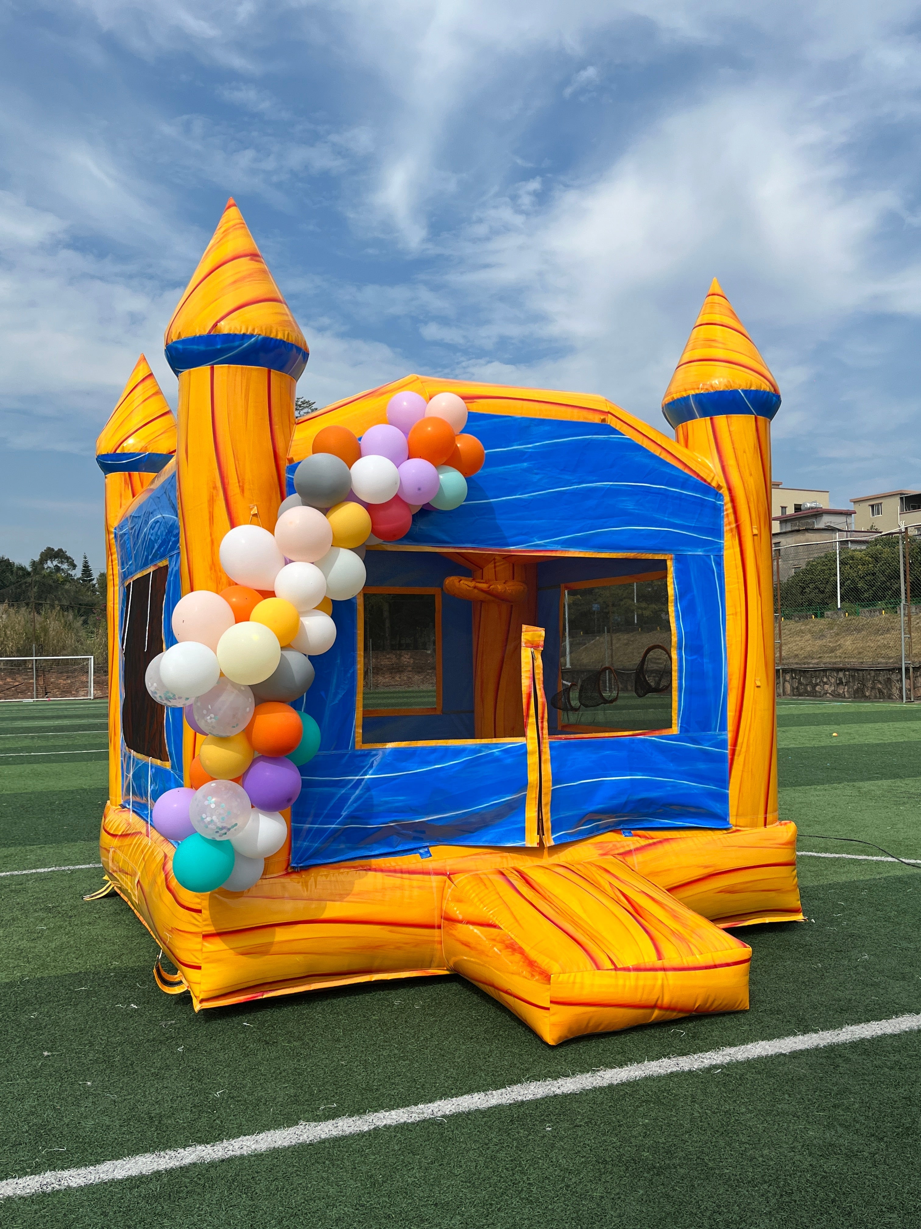 Yellow Inflatable Table Marble Yellow Inflatable Bouncy Castle | Got Inflatables