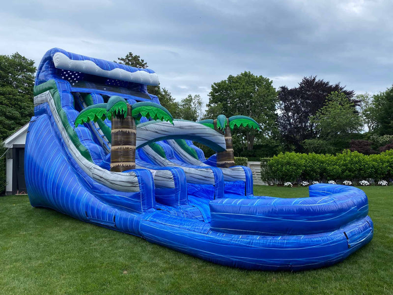 20ft Dual Lane Tropical WAVE Water Slide
