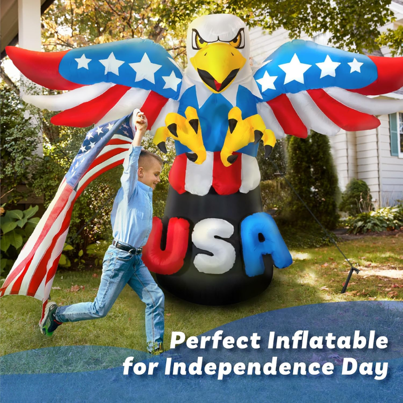 4th of July Patriot Eagle Inflatable Decor