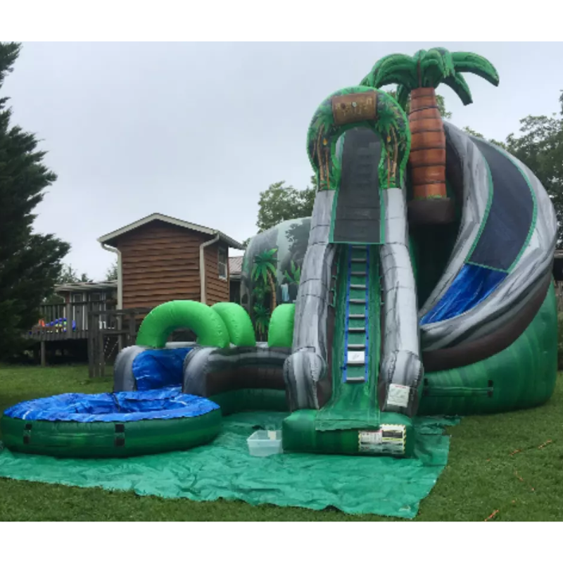 Jungle Curve Inflatable Water Slide