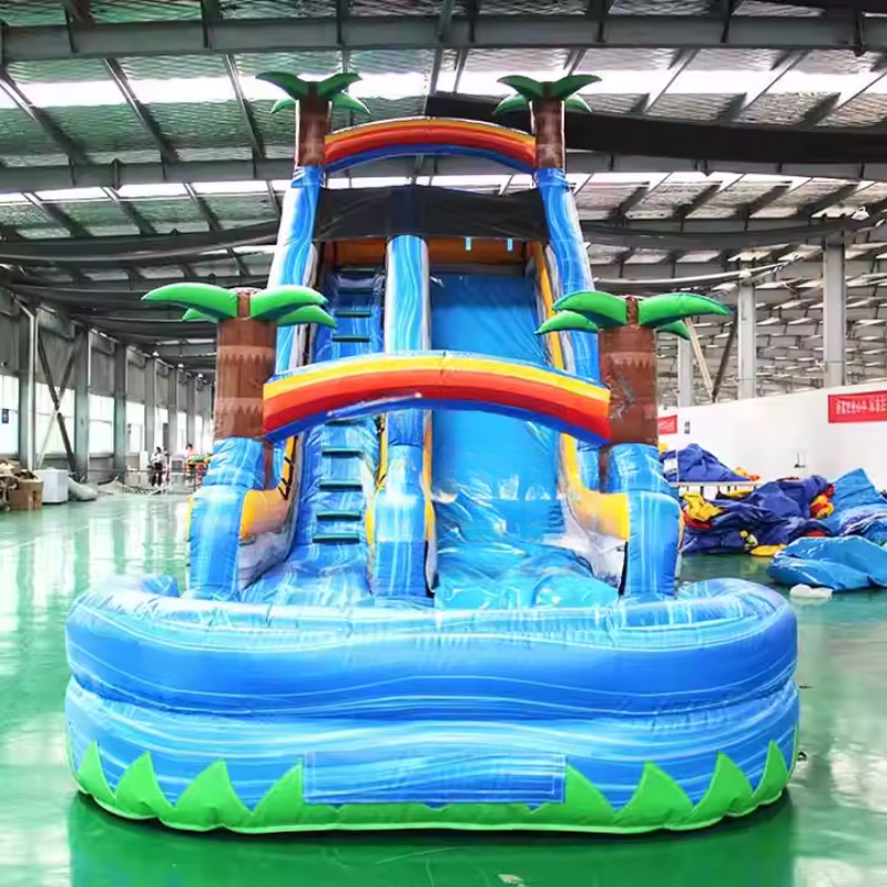 Blue Crush Inflatable Water Slide for Kids