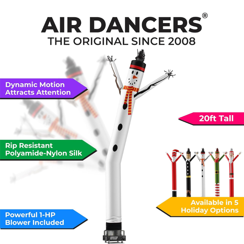 Schneemann Air Dancer – 6m aufblasbare Röhre