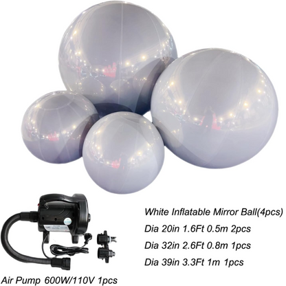 Spark Sphere Metallic Inflatable Mirror Balls