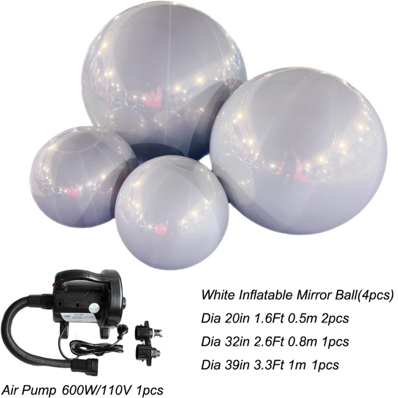Spark Sphere Metallic aufblasbare Spiegelbälle